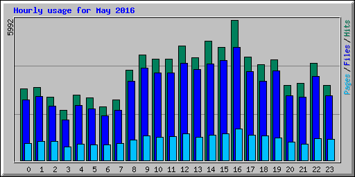 Hourly usage for May 2016