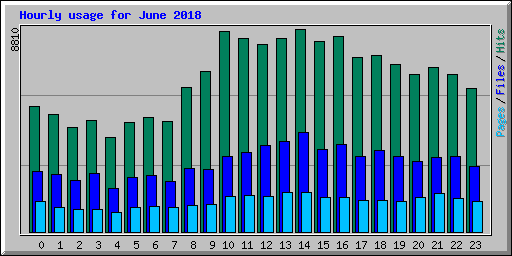 Hourly usage for June 2018