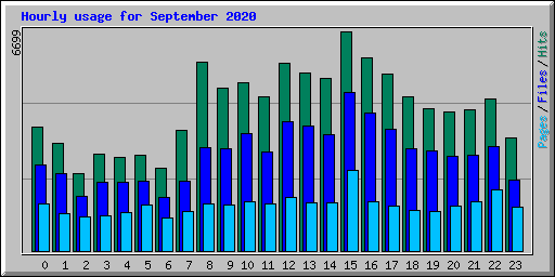 Hourly usage for September 2020